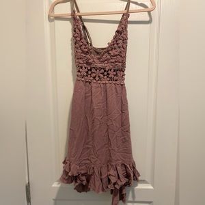 Crochet top short dress